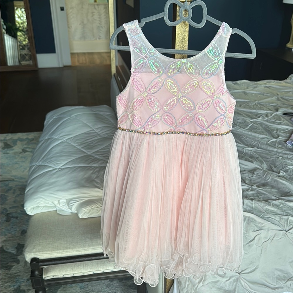 American Princess Pink and White Formal Dress